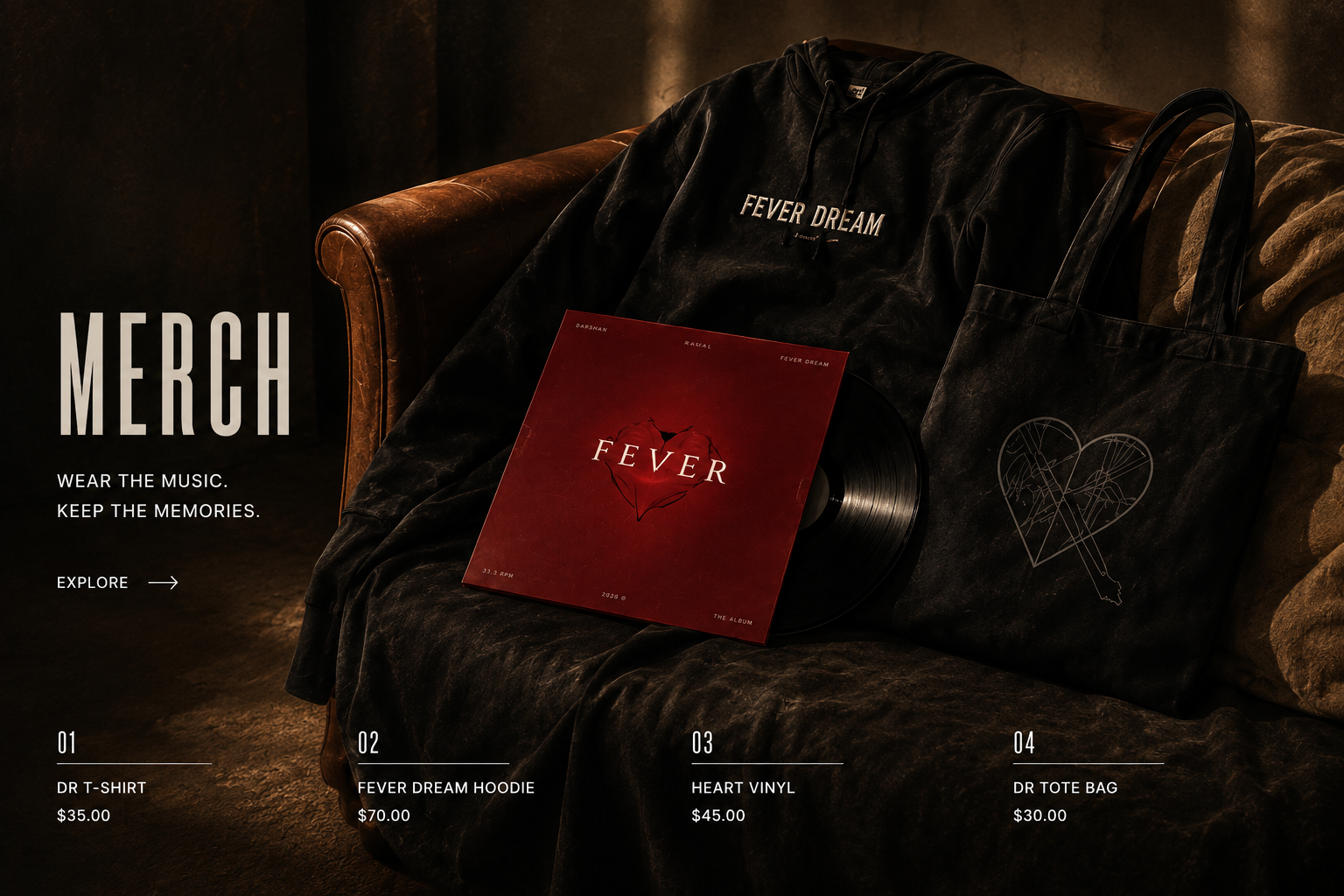 Darshan Raval merch banner